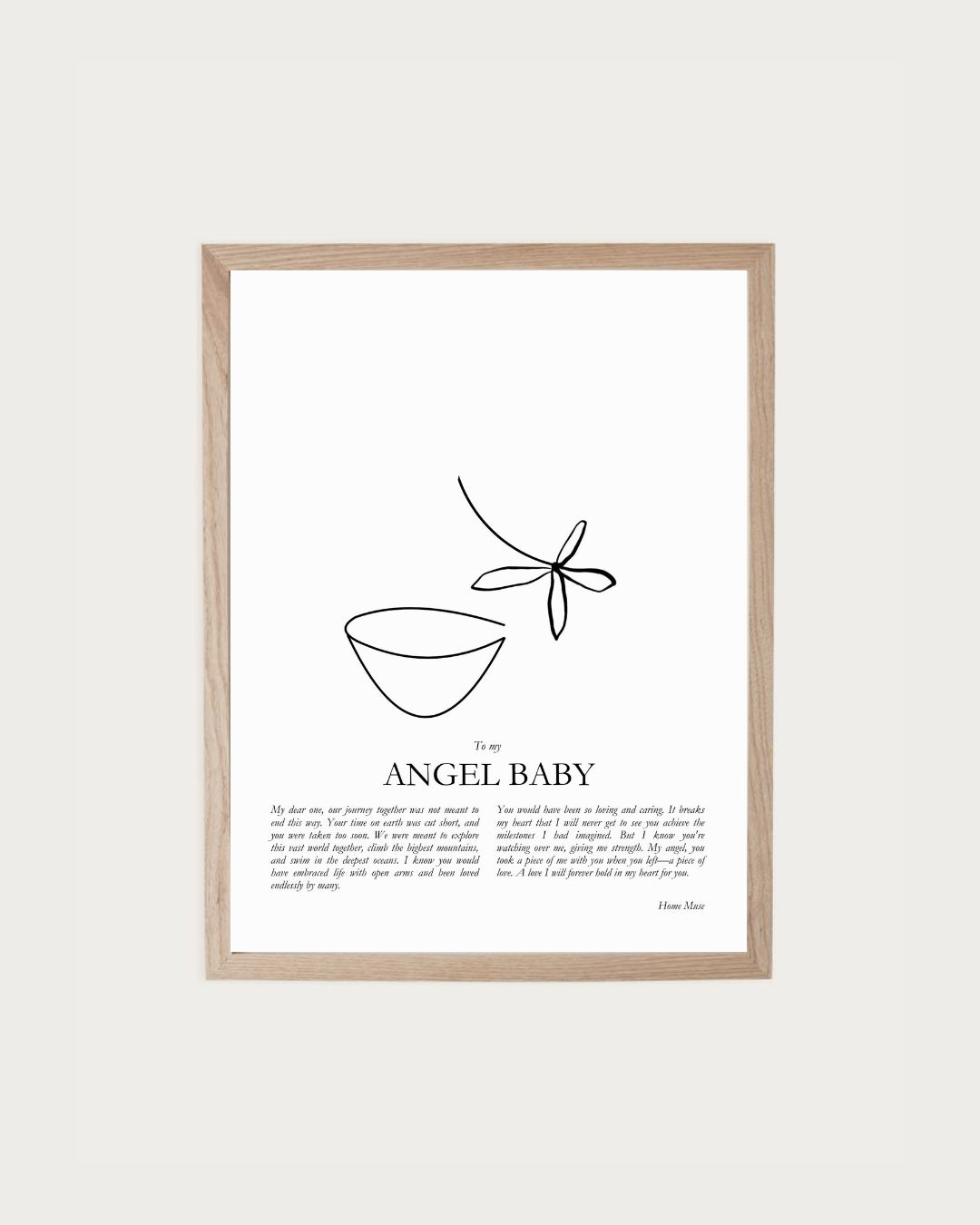 Angel Baby Print | Baby Loss Memorial Keepsake – A Home Muse