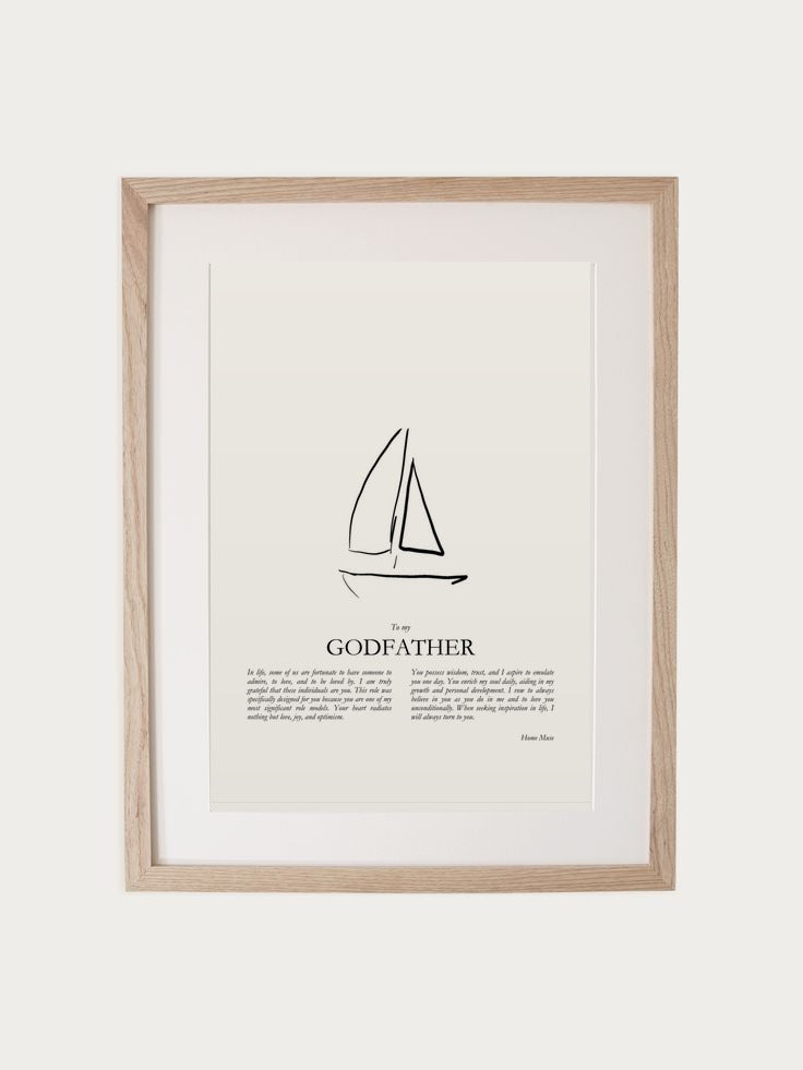 Godfather print in oak frame