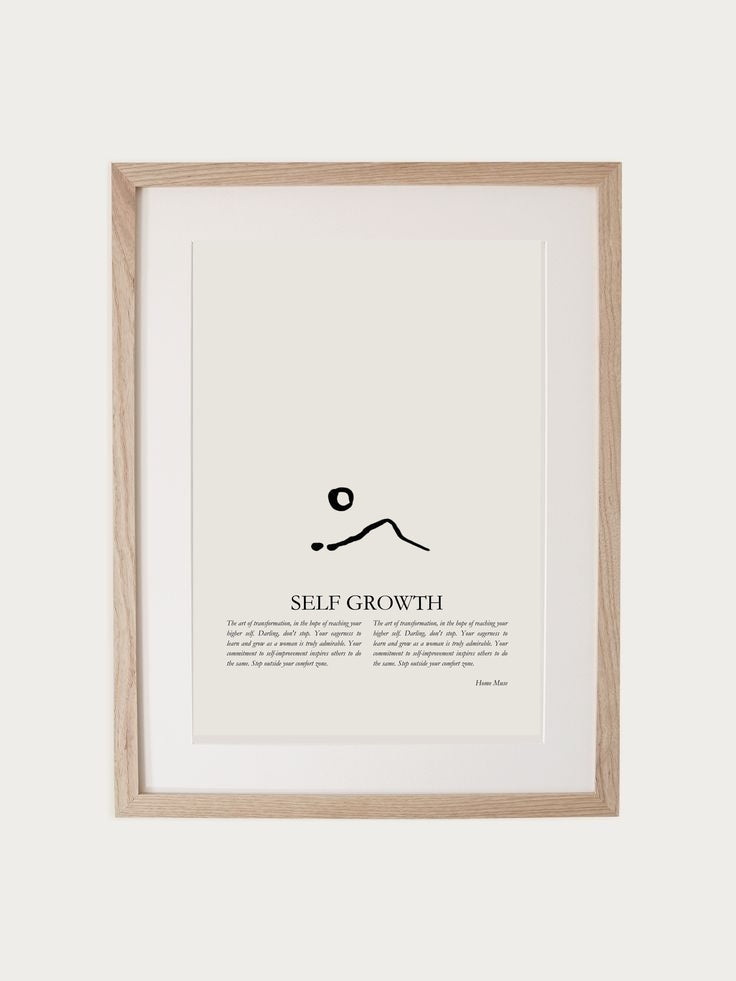 Self Growth print in oak frame